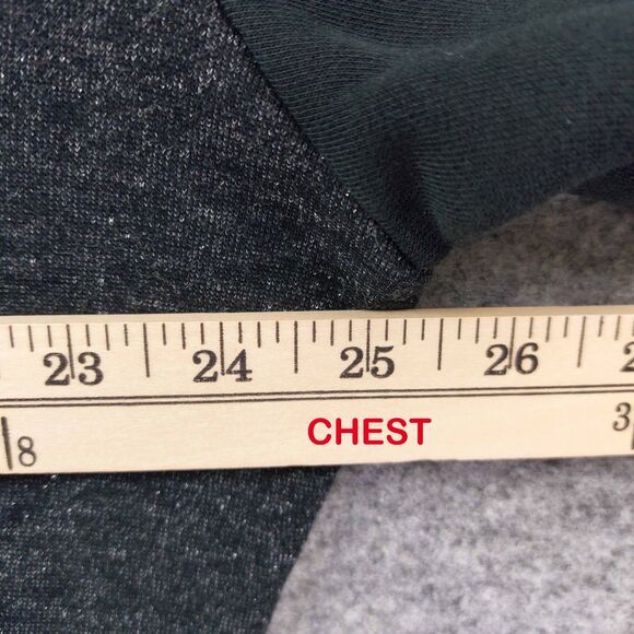 Converse Women’s XL Black Gray Metallic Logo Sweatshirt Fleece Lined Pullover - Picture 4 of 11